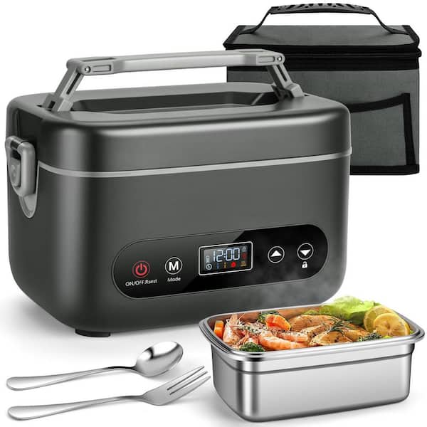 1.2L Cordless Electric Lunch Box w/ 5-Sided Heating, Auto Temp Control, Leakproof & BPA-Free for Office, Truck, Outdoor