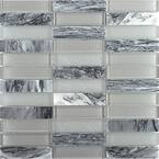 Illumina Luster Glossy 11.73 in. x 11.73 in. x 8mm Glass Mesh-Mounted Mosaic Tile (0.96 sq. ft.)
