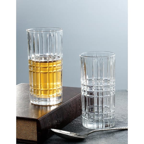 Lorren Home Trends Reagan 6 - Piece 11oz. Lead Crystal Highball Glass  Glassware Set