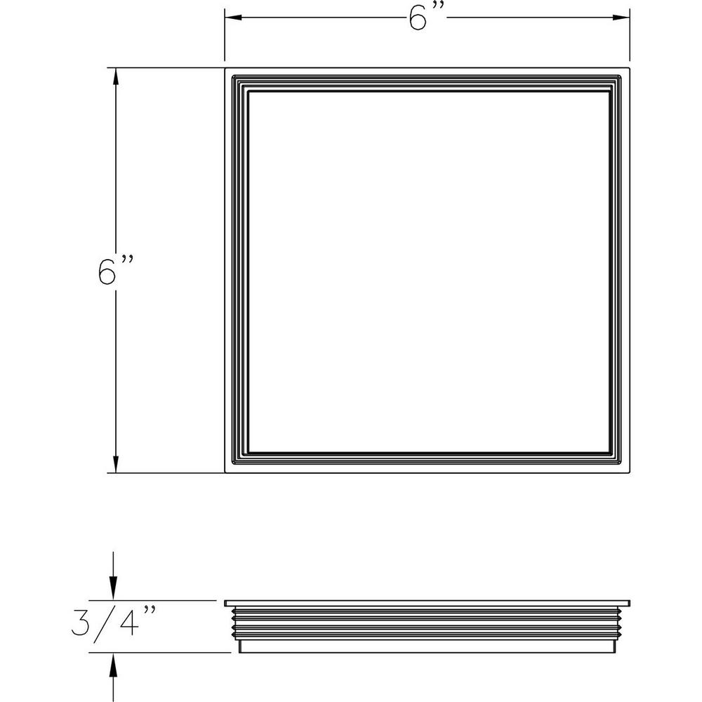 Clear Glass Square Cylinder Lens with White Rim