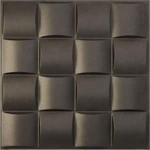 19 5/8 in. x 19 5/8 in. Baile EnduraWall Decorative 3D Wall Panel, Weathered Steel (Covers 2.67 Sq. Ft.)