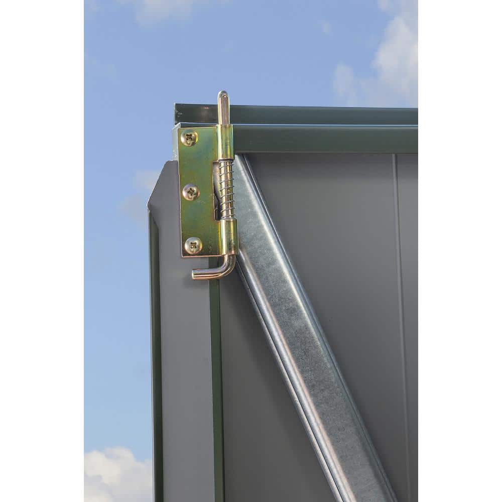 Scotts 5' x 3' Green Galvanized Steel Garden Storage Shed Kit