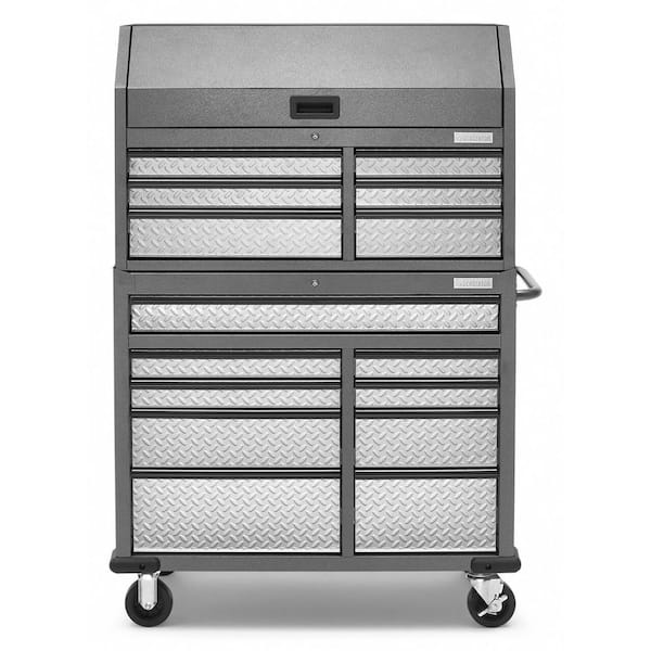 Gladiator 41 in. 15-Drawer Hammered Granite Mobile Tool Chest Combo
