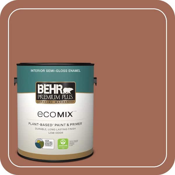 1 gal. #S180-6 Perfect Penny Semi-Gloss Enamel EcoMix Plant-Based Interior Paint & Primer