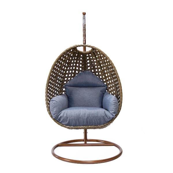 Outdoor belham living resin wicker hanging egg discount chair with cushion and stand