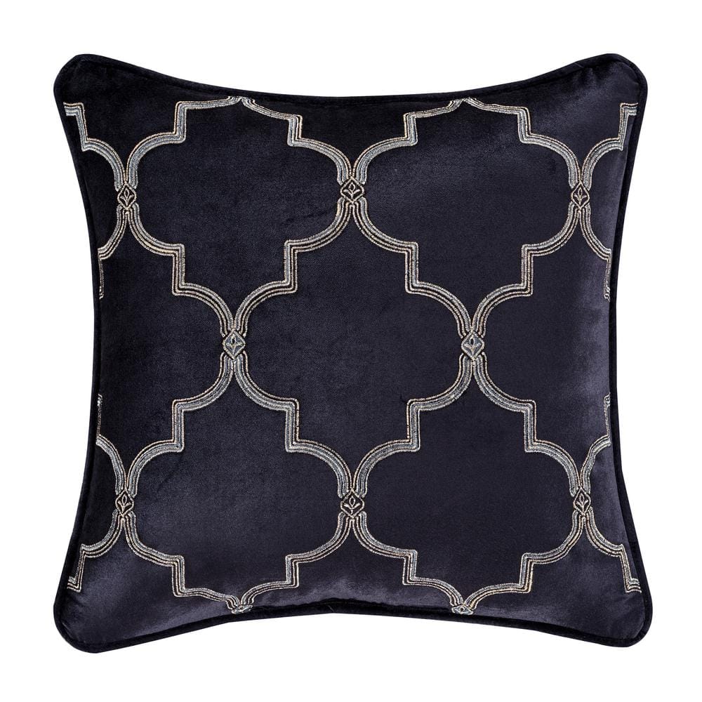Manila Polyester 18 in. Square Embellished Decorative 18 in. x 18 in. Throw