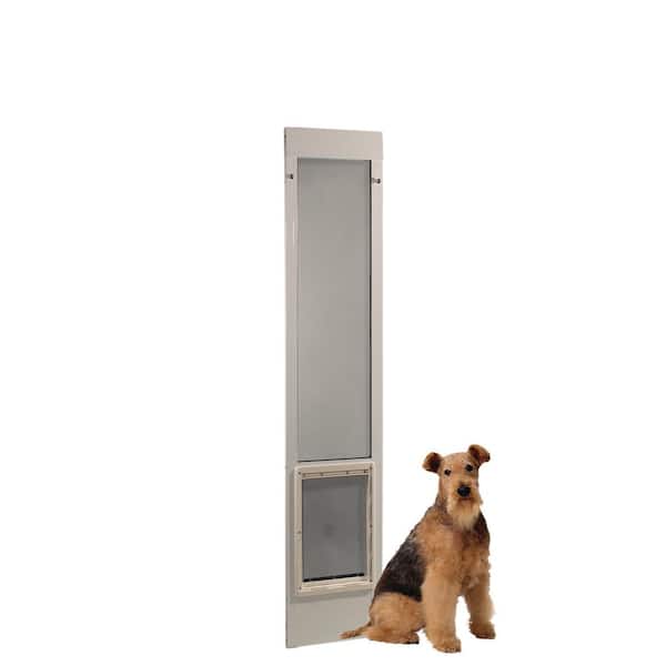 White Pet And Dog Patio Door Insert, Dog Opening Sliding Door