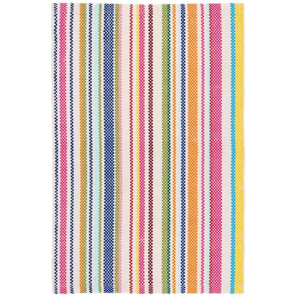 Summer Stripe Handwoven Multi 5 ft. x 8 ft. Outdoor Area Rug