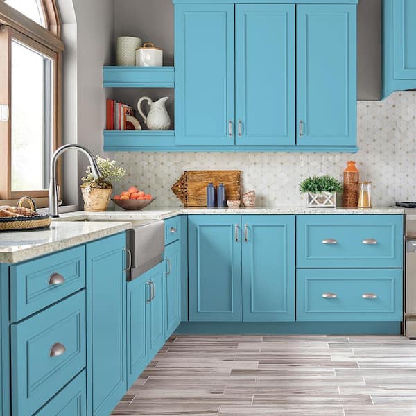 1 qt. #P490-3 Big Chill Satin Enamel Interior/Exterior Cabinet, Door & Trim Paint