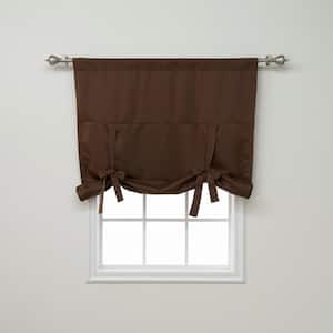 Chocolate Rod Pocket Blackout Curtain - 42 in. W x 63 in. L