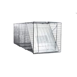 Heavy-Duty Outdoor Animal Cage Trap Catch Release for Foxes, Raccoons, Badgers and Coyotes, Large 42 x 15 x 15 - 1-Pack