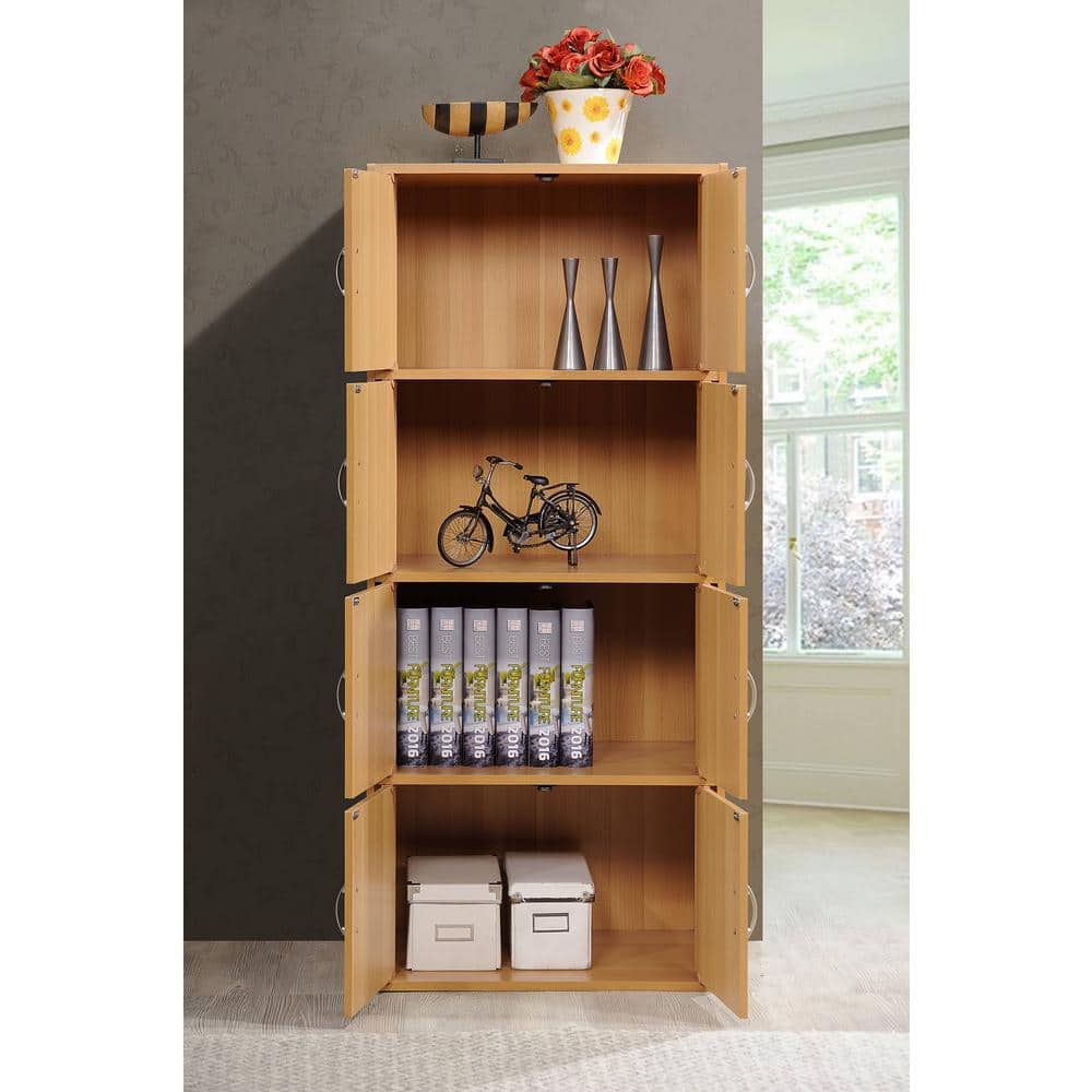 Hodedah 54'' Beech Multipurpose Office Storage Cabinet