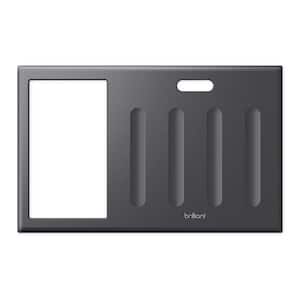 Smart Home Control 4-Switch Panel Snap-On Frame in Black