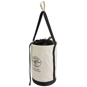 Canvas Bucket with Drawstring Close, 22-Inch