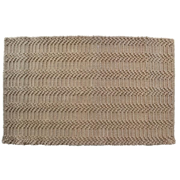 6 ft. Natural Jute Abstract Hand Woven Area Rug