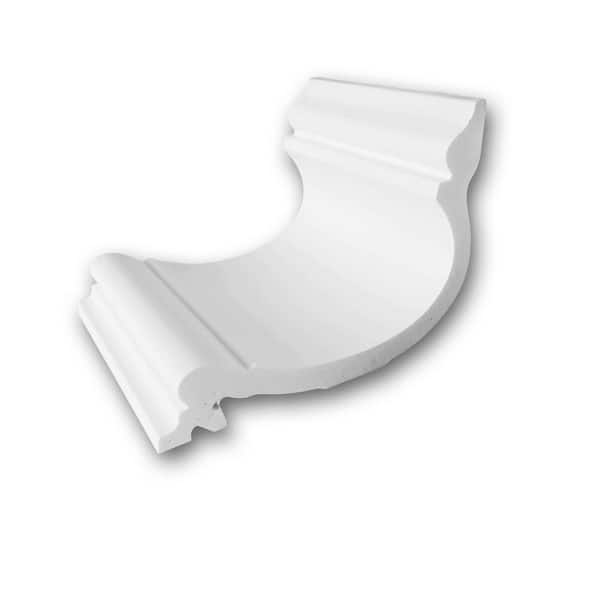 ORAC DECOR 4-3/4 in. D x 3-1/2 in. W x 4 in. L Primed White Plain Polyurethane Crown Moulding Sample