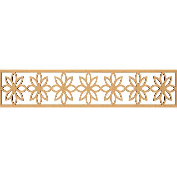 Ekena Millwork Daisy Fretwork 0.375 in. D x 46.75 in. W x 10 in. L MDF Wood Panel Moulding