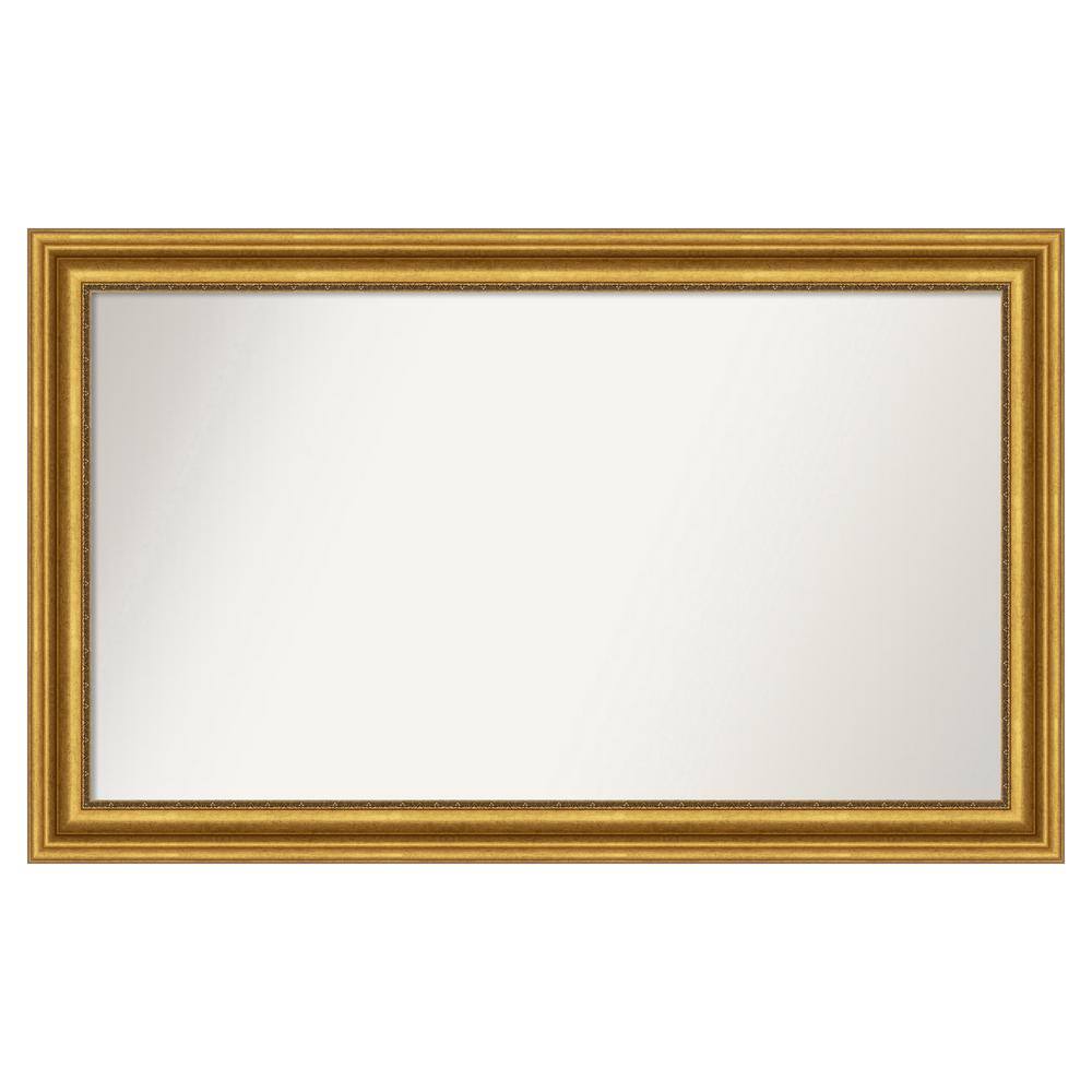 Parlor Gold 51.75 in. W x 31.75 in. H Custom Non-Beveled Recycled Polystyrene Framed Bathroom Vanity Wall Mirror price history on PriceWatchPro