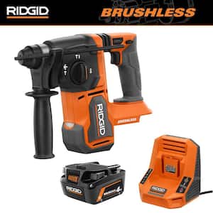 18V Brushless Cordless 1 in. SDS-Plus Rotary Hammer Kit with 18V 4.0Ah MAX Output Battery and Rapid Charger
