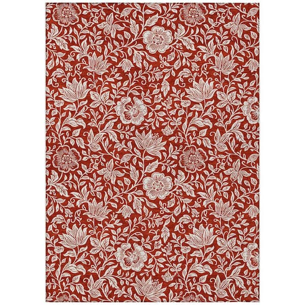 Chantille Machine Washable Indoor/Outdoor Abstract ACN2572 Red 3 ft. x 4 ft. Area Rug