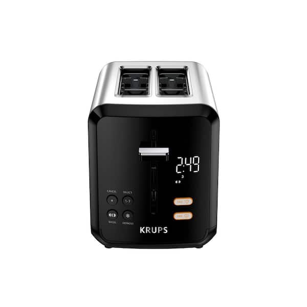 Krups Black My Memory Digital Stainless Steel 2-Slot Toaster