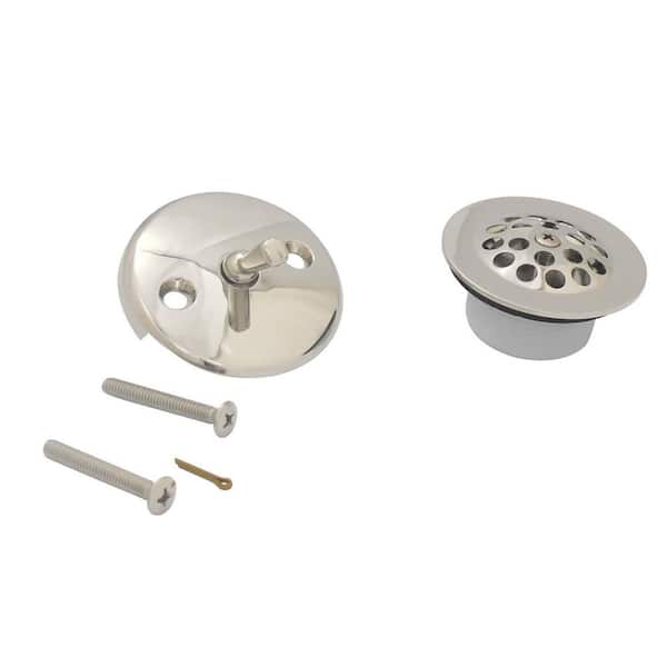 Kingston Brass Trimscape Trip Lever Tub Drain Conversion Kit in Polished Nickel without Overflow