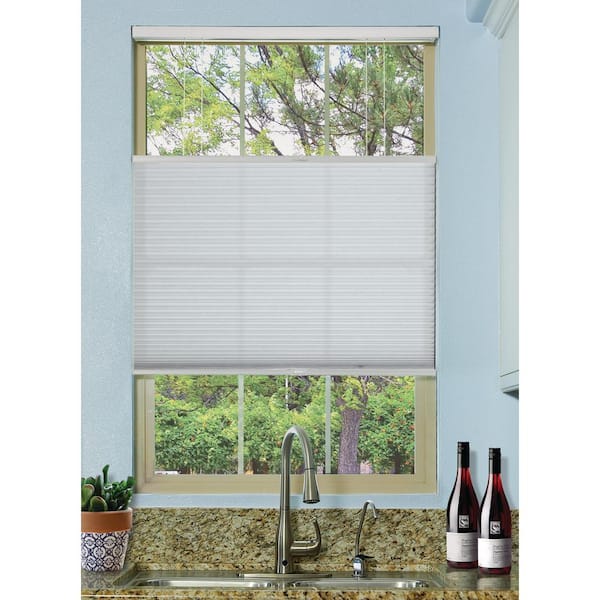 BlindsAvenue Simply White Cordless Top Down Bottom Up Light Filtering Single Cellular Shade 72 in. W x 48 in. L