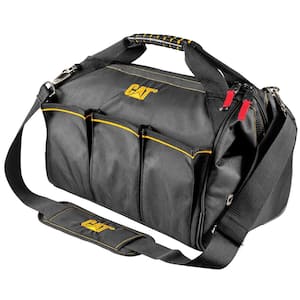 16 in. 18-Pocket Pro Wide Mouth Tool Bag in Black