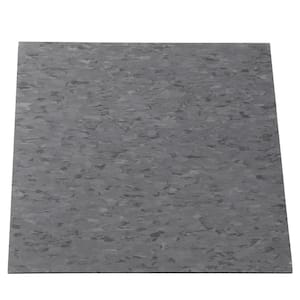 Imperial Texture Charcoal 12x12 Water Resistant Glue-Down Vinyl Floor Tile (45 sq. ft./case)