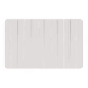 34 in. x 21 in. Quick Dry Large Slatted Natural White Rectangle Diatomite Bathmat