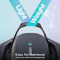 SG 800B Cordless Robotic Pool Cleaner - Automatic Pool Vacuum for Flat Above Ground Pools up to 860 sq. ft. Gray
