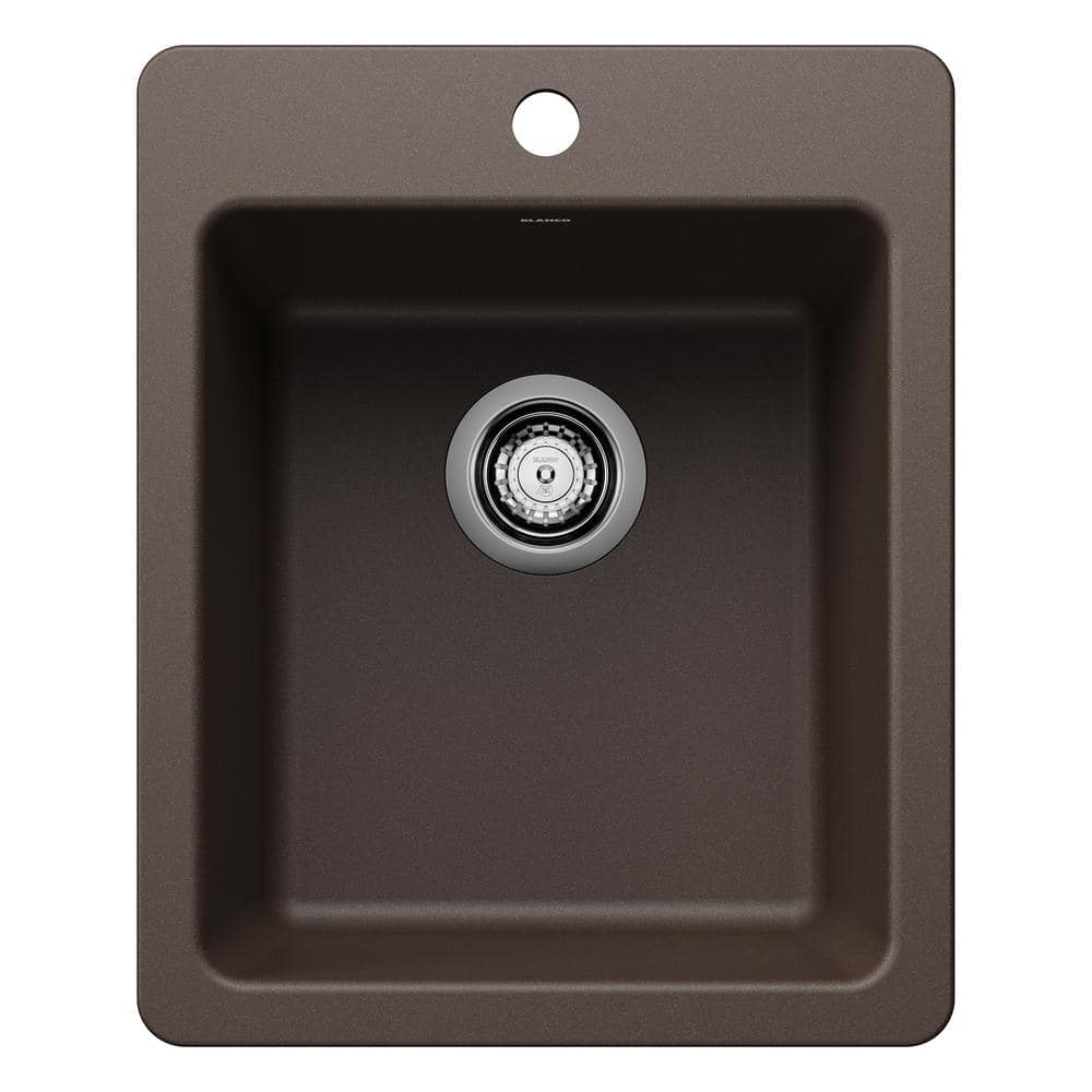 Liven SILGRANIT Granite Composite 16.75 in. Drop-In/Undermount Bar Sink in 