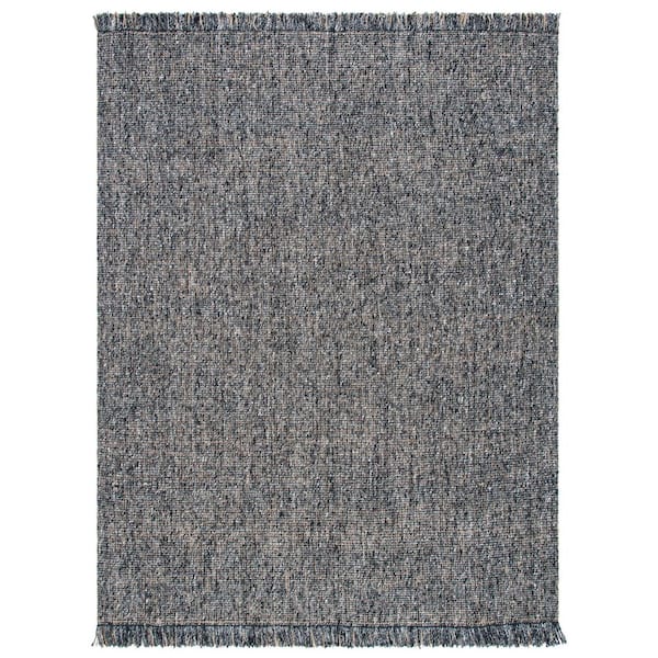 Natural Fiber 10 ft. x 14 ft. Charcoal/Natural Solid Color Area Rug