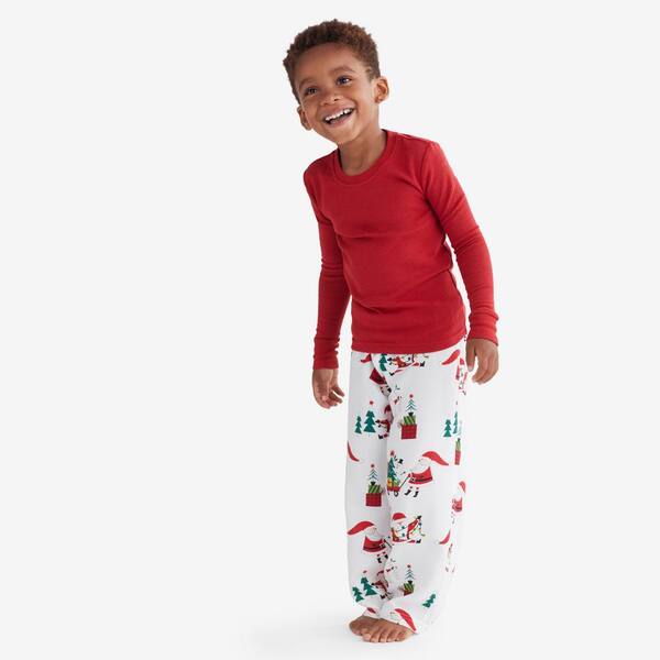 The Company Store Company Cotton Family Flannel Santa Kids 12 Red