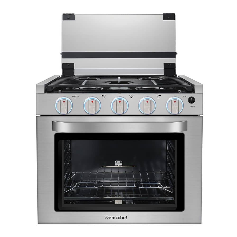 17 in. 3 Burners RV Gas Range Oven in Stainless Steel, 2-in-1 Gas Cooktop & Oven for RV, Apartment, CSA Certificated price history on PriceWatchPro