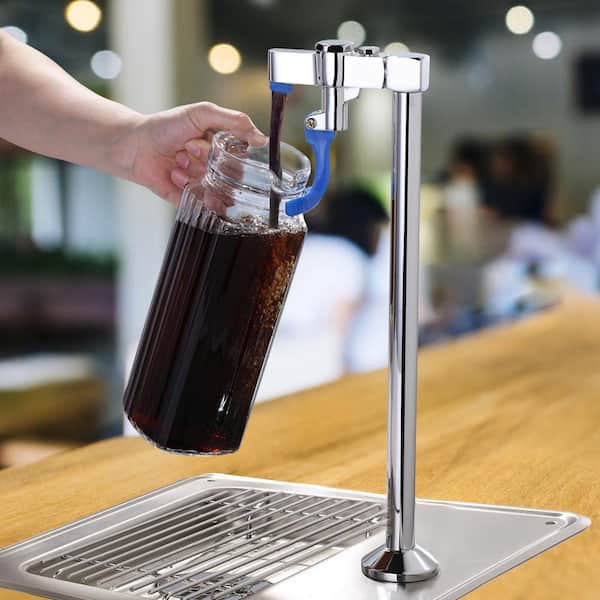 13.6in. Commercial Deck Mount Pot Filler Faucet, Glass Filler Faucet w/ G1/2in. Male Shank w/ Adapter in Polished Chrome