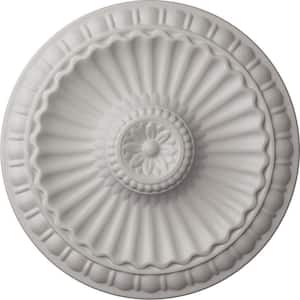 1-1/8 in. x 11-1/4 in. x 11-1/4 in. Polyurethane Linus Ceiling Medallion, Ultra Pure White