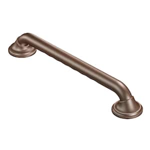 Home Care 24 in. x 1-1/4 in. Concealed Screw Grab Bar with SecureMount and Curl Grip in Old World Bronze