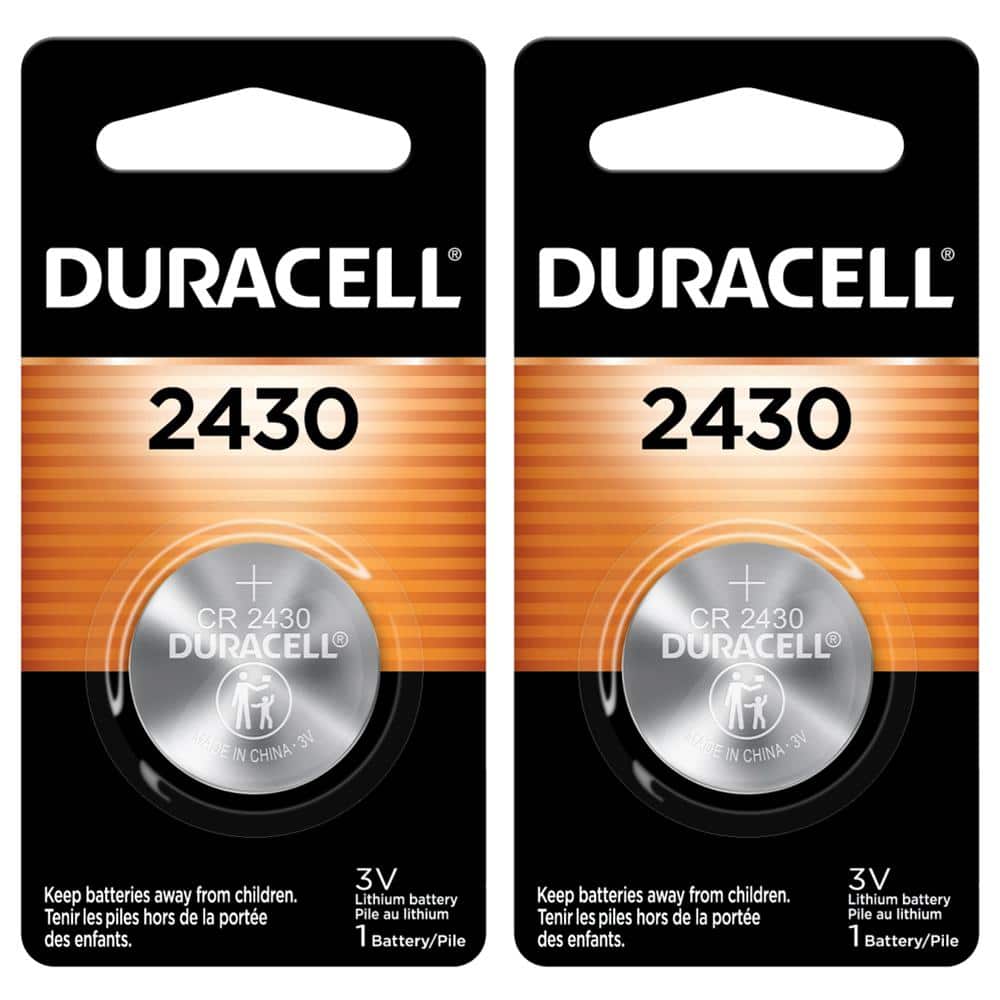 Duracell 2430 Lithium Coin 1-Count Battery Mix Pack (2 Total Batteries)  004133304302 - The Home Depot