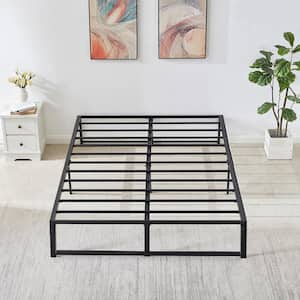 Full size Bed Frame , 55.5 in. W Metal Platform Bed Frames No Box Spring Needed, Steel Slat Support, Black