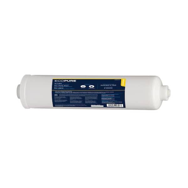 EcoPure External In-Line Refrigerator Water Filter - Universal Fit