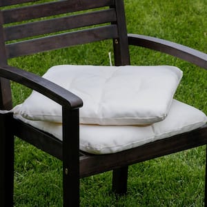 Cream 18 in. x 17 in. Cushion Guard Midnight Outdoor Chair Cushions (2-Pack)