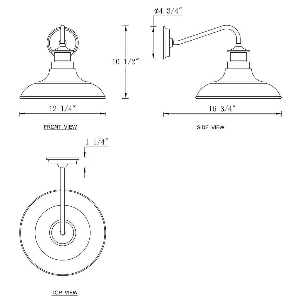 Matte Black Gooseneck Outdoor Wall Light with Motion Sensor, 2-Pack