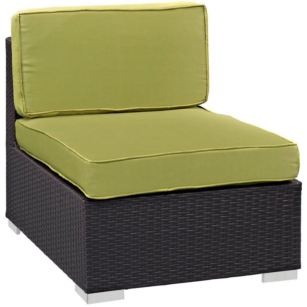 Gather Armless Outdoor Patio Sectional in Espresso Peridot price history on PriceWatchPro
