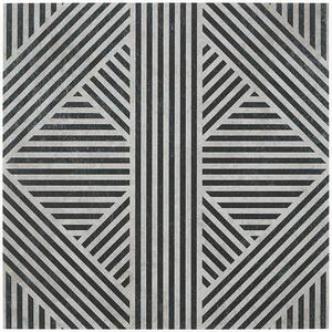 Astoria Black and White 24 in. x 24 in. Matte Porcelain Floor and Wall Tile (4 Pieces, 15.49 sq. ft./Case)