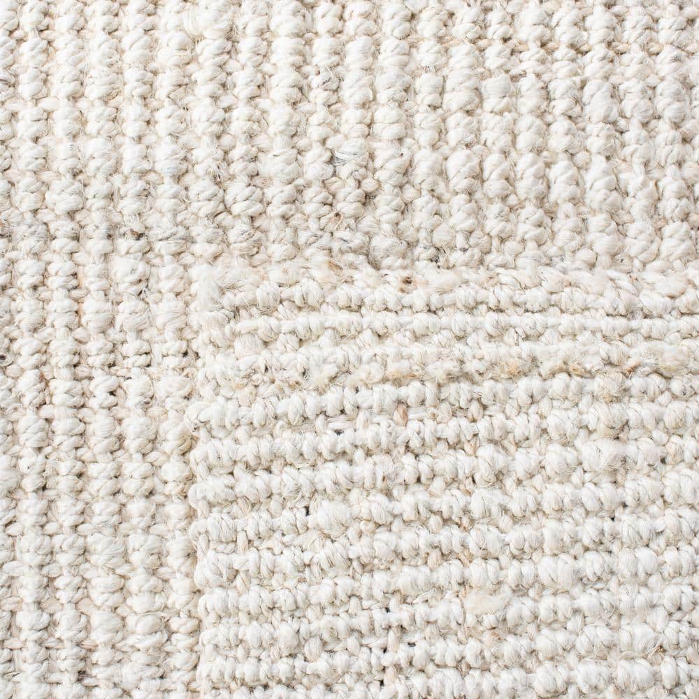 Natural Fiber Beige 7 ft. x 7 ft. Square Solid Area Rug - thumbnail 3