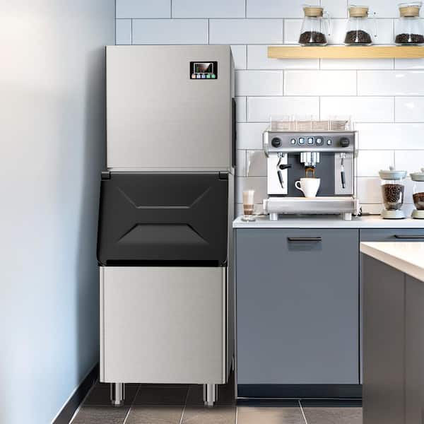 Mojgar 25 in. 550 lb. /24H Commercial Freestanding Ice Maker in