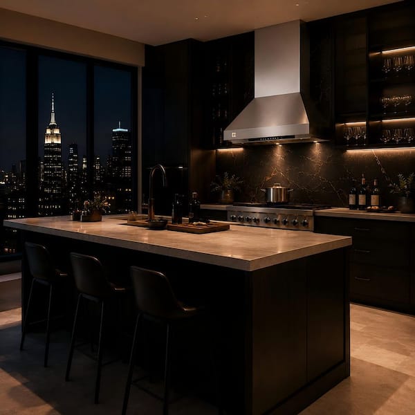 Pro Series 36 in. Smart Wall Mount Ducted Range Hood in Stainless Steel with WiFi, Voice Control and Gas Leak Detection