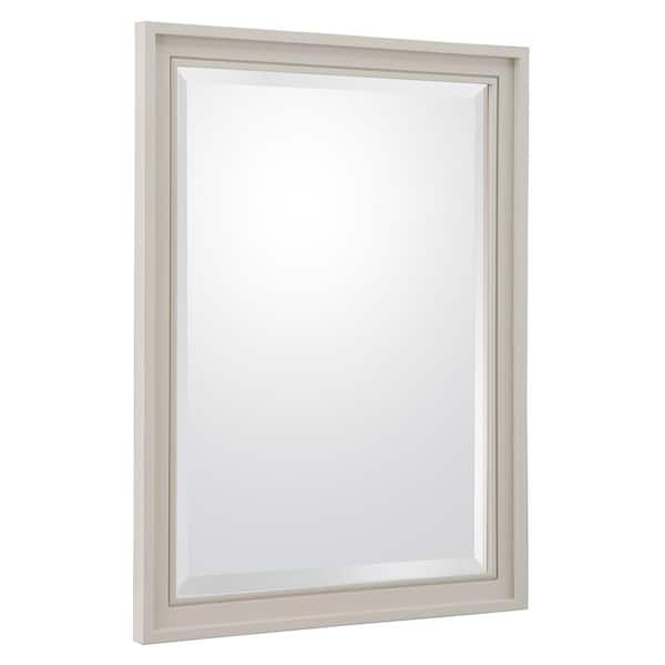 Home Decorators Collection Shaelyn 24 in. W x 32 in. H Single Framed Wall Mirror in Rainy Day