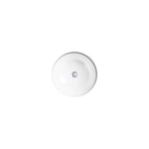 Caxton 16-1/4 in. Round Bathroom Sink in White without Overflow Drain